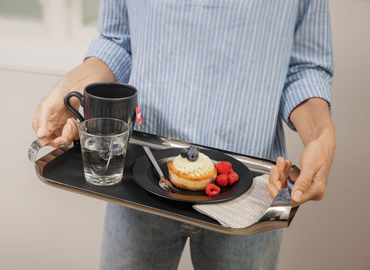 EVA SOLO SERVING TRAY 45 CM  X 25 CM STAINLESS STEEL