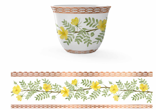 Ghawa Cup Gift Box Set of 6 Pieces UAE National Flower