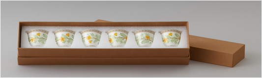 Ghawa Cup Gift Box Set of 6 Pieces UAE National Flower